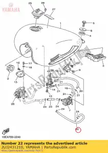 yamaha 2UJ2431210 tuyau 2 - La partie au fond