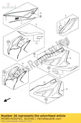 Tutaj możesz zamówić pokrywa, zbiornik paliwa od Suzuki , z numerem części 4428014J20YVZ: