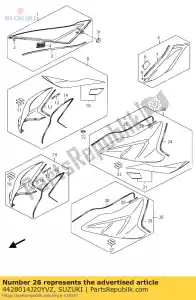 Suzuki 4428014J20YVZ pokrywa, zbiornik paliwa - Dół