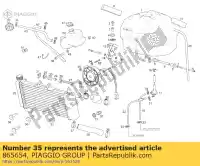 865654, Piaggio Group, tubo da cabeça do refrigerador de água aprilia derbi  gpr rs rs4 zd4kc000 zd4kca00 zd4tw000 zd4xaa00 zd4xab00 125 2009 2011 2012 2013 2014 2016 2017 2018 2019 2020 2021 2022, Novo