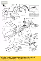 130BA0680, Kawasaki, comune flangiato a bullone kawasaki gpz zx 600 1985 1986 2005 2006, Nuovo