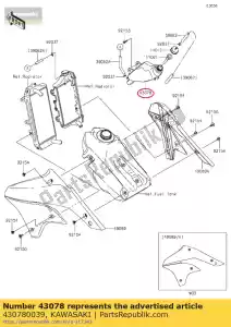 Kawasaki 430780039 réservoir - La partie au fond