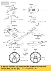 Kawasaki 560541414 marque, réservoir de carburant, ninja - La partie au fond