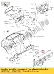 Tutaj możesz zamówić 01 pokrywa, schowek na r? Kawiczki od Kawasaki , z numerem części 140931061: