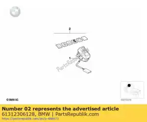 bmw 61312306128 fog light symbol - Bottom side