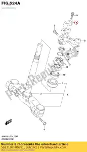 suzuki 5621109F00291 holder,handle l - Bottom side