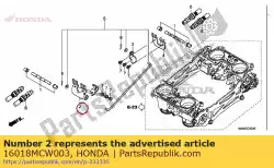 Qui puoi ordinare leva comp. Un antipasto da Honda , con numero parte 16018MCW003: