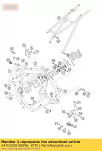 ktm 5470300140096 quadro 250/300 exc-eu (f3) 03 - Lado inferior