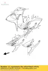 Aquí puede pedir cinta, lado capucha de Suzuki , con el número de pieza 6869501H10DZP: