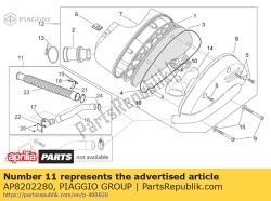 Aprilia AP8202280, Luchtinlaat kit, OEM: Aprilia AP8202280