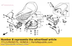 Aquí puede pedir cuello, bisagra del asiento, 14x8. 5x98. 7 de Honda , con el número de pieza 77121MGSD70: