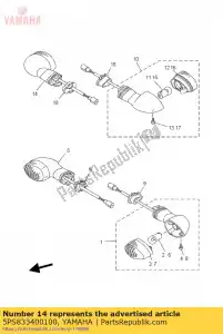 yamaha 5PS833400100 knipperlicht 2 - Onderkant