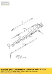 Qui puoi ordinare cavo acceleratore, aperto in zr1100-b da Kawasaki , con numero parte 540121649: