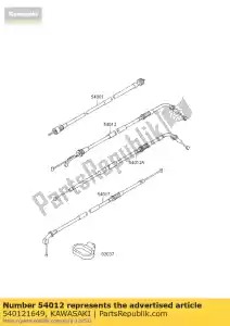 kawasaki 540121649 cavo acceleratore, aperto in zr1100-b - Il fondo