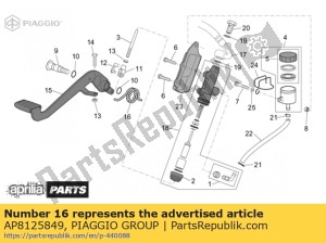 aprilia AP8125849 muelle de retorno del freno - Lado superior