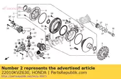 Aqui você pode pedir o comp. Polia, acionamento móvel em Honda , com o número da peça 22010KVZ630: