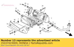 Aquí puede pedir collar, ajuste del tanque de reserva de Honda , con el número de pieza 19107415000: