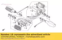 33454KGA900, Honda, Basis b, winker honda cbf xr 125 250 2003 2004 2005 2006, Nieuw