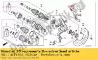 90111KT1780, Honda, parafuso, flange, 6 mm honda  trx xr 250 350 400 420 450 500 520 600 650 680 700 1000 1988 1989 1990 1991 1992 1993 1994 1995 1996 1997 1998 2000 2001 2002 2003 2004 2005 2006 2007 2008 2009 2010 2011 2012 2013 2017 2018 2019 2020, Novo