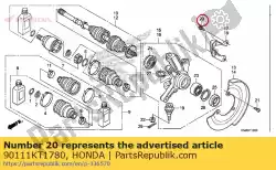 Qui puoi ordinare bullone, flangia, 6mm da Honda , con numero parte 90111KT1780: