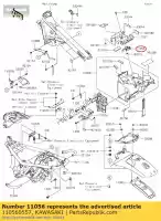 110560557, Kawasaki, staffa, veicolo giù sen ej800 kawasaki  w 800 2011 2012 2013 2014 2016 2018 2019 2020 2021, Nuovo