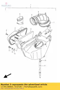 suzuki 1378138B60 filter air rear - Bottom side