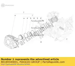 complete zuigerassemblage van Piaggio Group, met onderdeel nummer B0189540001, bestel je hier online: