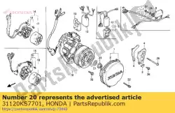 Here you can order the stator comp.(koku from Honda, with part number 31120KS7701: