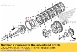 Here you can order the disk b, clutch friction from Honda, with part number 22202MAE000:
