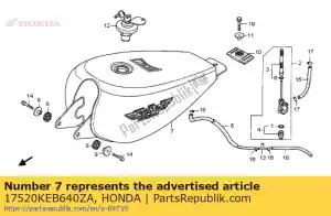 Honda 17520KEB640ZA tanque de combustible nh1 - Lado inferior