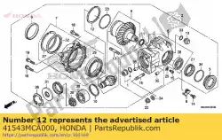 Ici, vous pouvez commander le cale n, couronne dentée (2. 60) auprès de Honda , avec le numéro de pièce 41543MCA000: