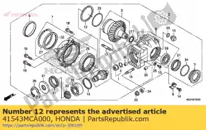 Honda 41543MCA000 cale n, couronne dentée (2.60) - La partie au fond