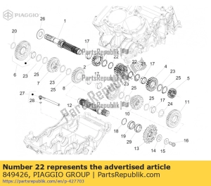 aprilia 849426 snap ring - Bottom side