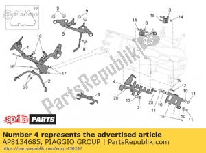 aprilia AP8134685 supporto serbatoio olio - Il fondo