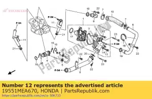 honda 19551MEA670 hose a, in. manifold - Bottom side