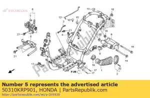 Honda 50310KRP901 quedarse, fr. cubrir - Lado inferior