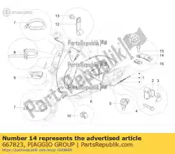 Aqui você pode pedir o alça em Piaggio Group , com o número da peça 667823: