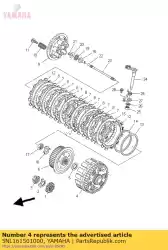 Qui puoi ordinare ingranaggio condotto primario comp. Da Yamaha , con numero parte 5NL161501000: