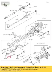 kawasaki 140930350 couvercle, curseur, lh zx1000nff - La partie au fond