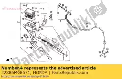 Aqui você pode pedir o conjunto de pistão, cilindro mestre da embreagem em Honda , com o número da peça 22886MG8671: