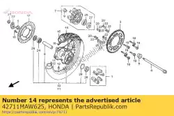 Aquí puede pedir neumático, rr. (bridgestone) (120/9017 m / c 64s) de Honda , con el número de pieza 42711MAW625: