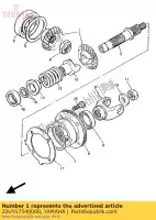 22UY17540000, Yamaha, jeu de pignons yamaha xv xvs 535 650 1988 1989 1990 1991 1992 1993 1995 1996 1998 1999 2000 2001, Nouveau