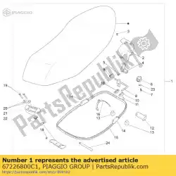 Qui puoi ordinare assemblaggio della sella da Piaggio Group , con numero parte 67226800C1: