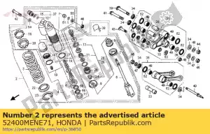 Honda 52400MENE71 conjunto de almofada, traseiro - Lado inferior