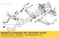 35350HP7A01, Honda, switch assy., rr. fermare honda trx420fa fourtrax rancher at trx420fe 4x4 es rancer 420 , Nuovo