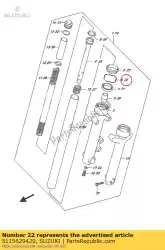 Here you can order the circlip,fork oi from Suzuki, with part number 5115629420:
