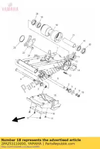 yamaha 2PA253110000 hub, rear - Bottom side