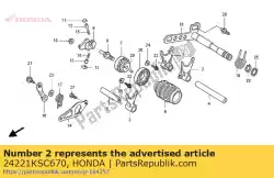 Aqui você pode pedir o garfo, l. Câmbio de marchas em Honda , com o número da peça 24221KSC670: