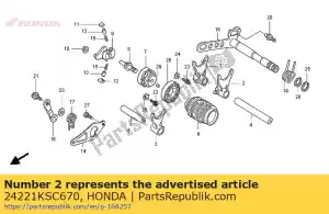 honda 24221KSC670 fourchette, l. changement de vitesse - La partie au fond