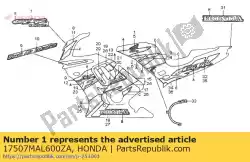 Ici, vous pouvez commander le bande a, f * type1 * auprès de Honda , avec le numéro de pièce 17507MAL600ZA: